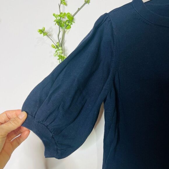 Brooks Brothers Red Fleece Blue Cotton Balloon Sleeve Blouse Top - Picture 3 of 8